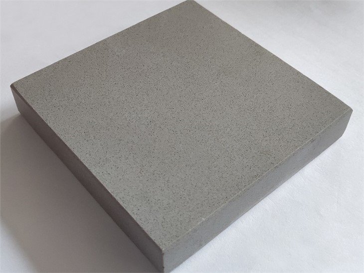 Pure light gray quartz stone slab (2)
